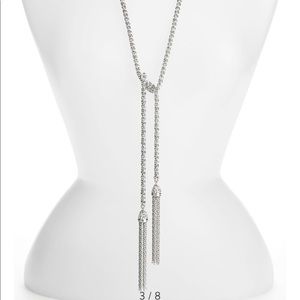 Kendra Scott Silver Knot Lariat Necklace with Tassels